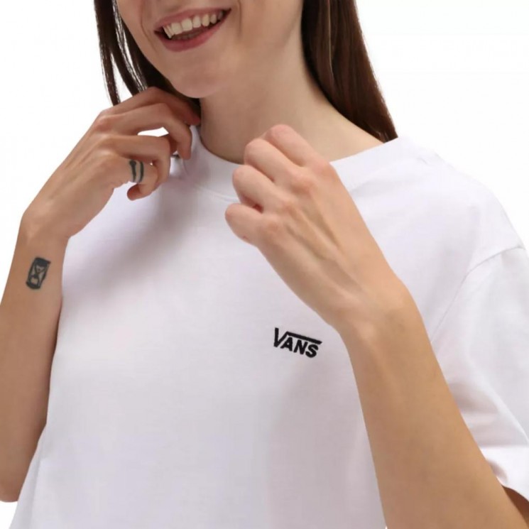 Camiseta Vans WM Junior V Boxy Blanca