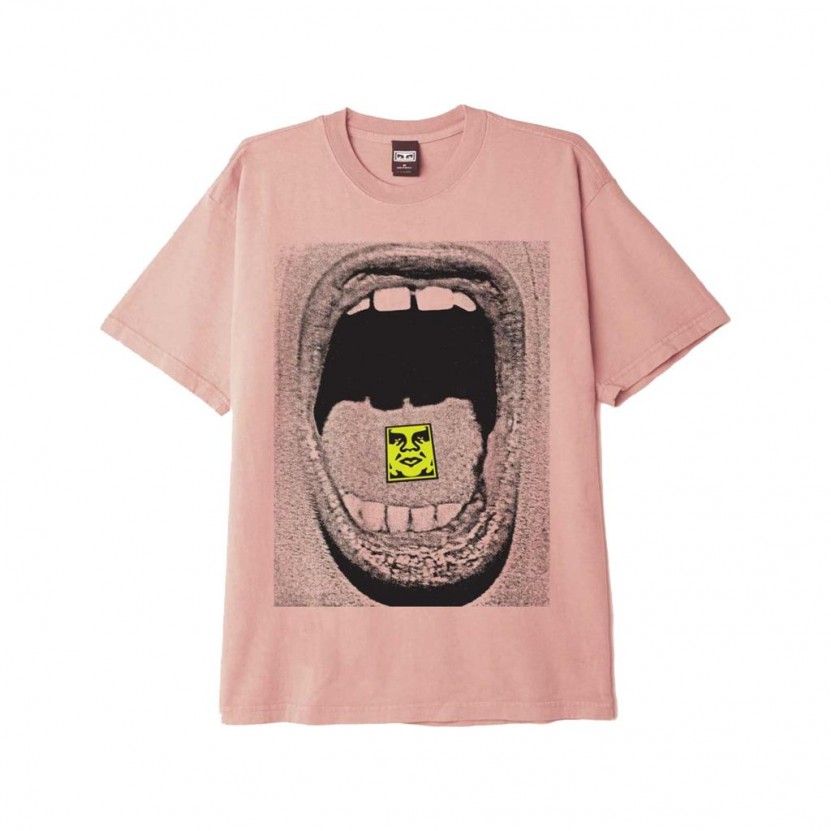 Camiseta Obey Scream Rosa