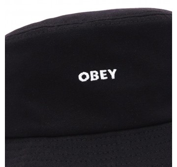 Sombrero Obey Bold Canvas Bucket Hat Negro
