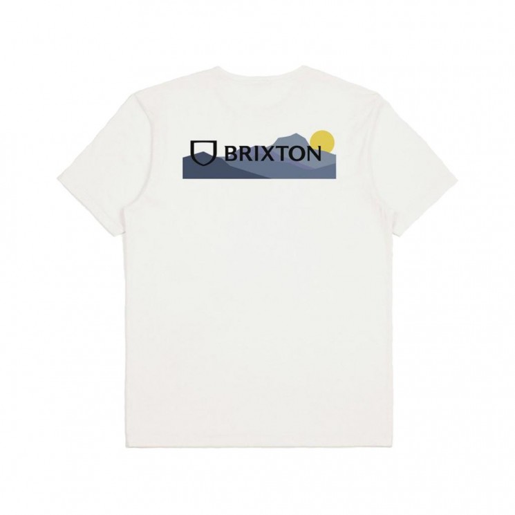 Camiseta Brixton Alpha Block S S Tee Blanca
