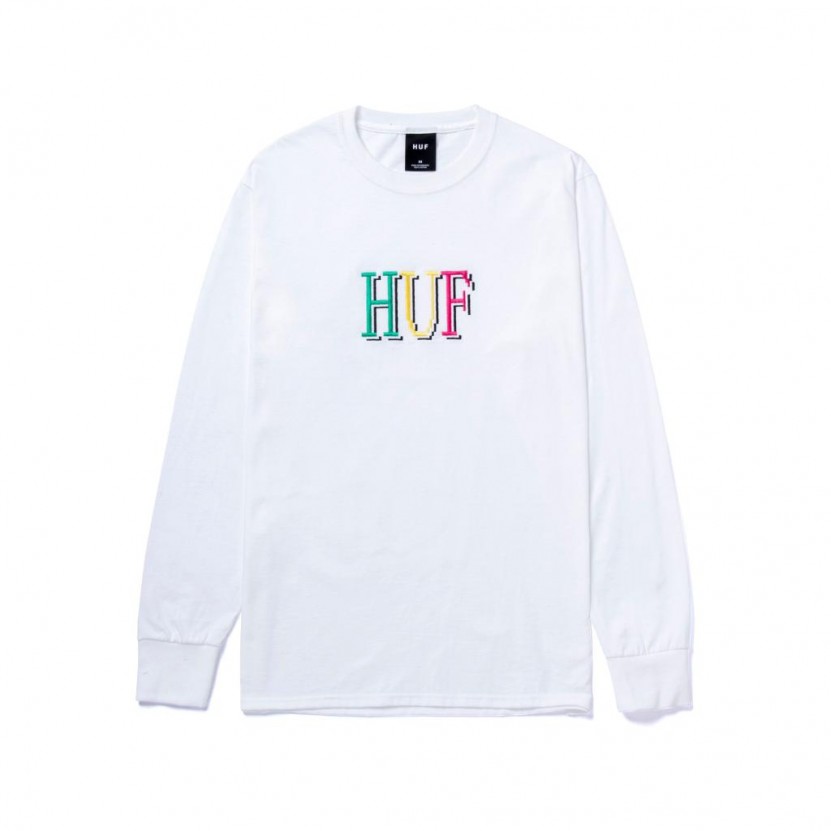 Camiseta HUF 8 Bit L S Tee Blanca
