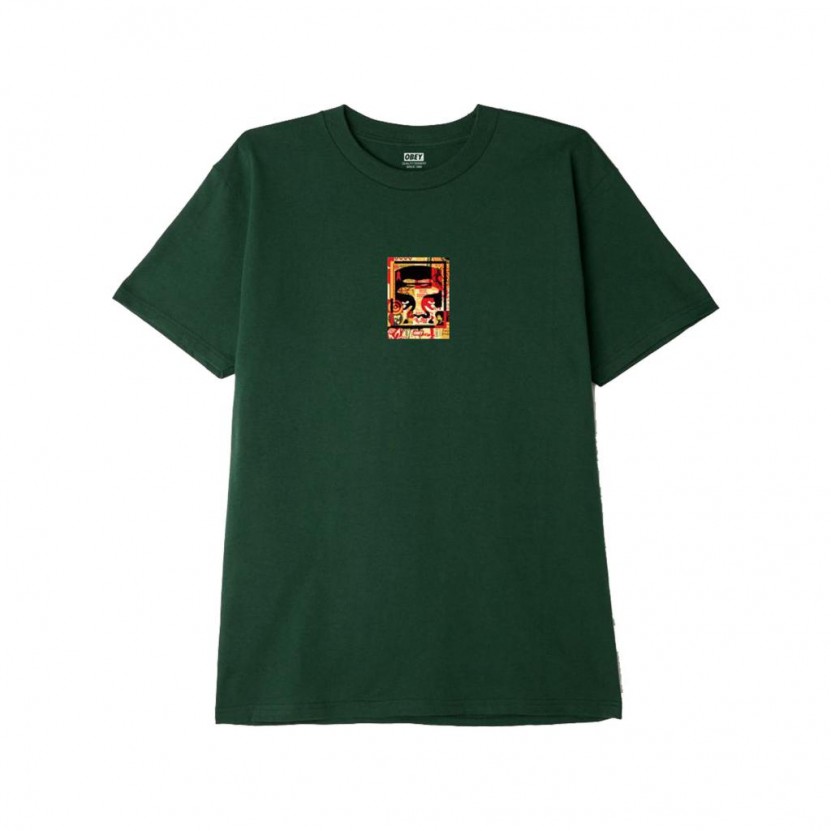 Camiseta Obey Icon Face Collage Verde