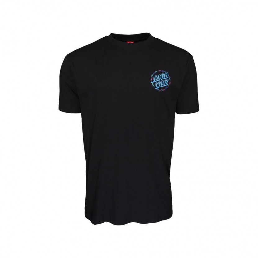 Camiseta Santa Cruz Foliage Dot T Shirt Negra