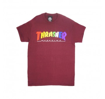 Camiseta Thrasher Rainbow Mag Tee Granate