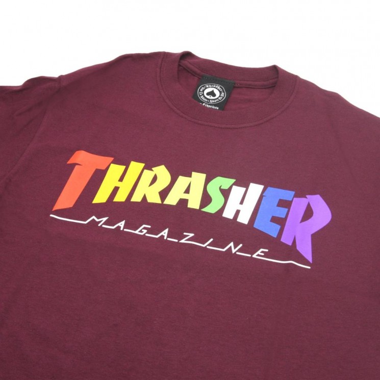 Camiseta Thrasher Rainbow Mag Tee Granate