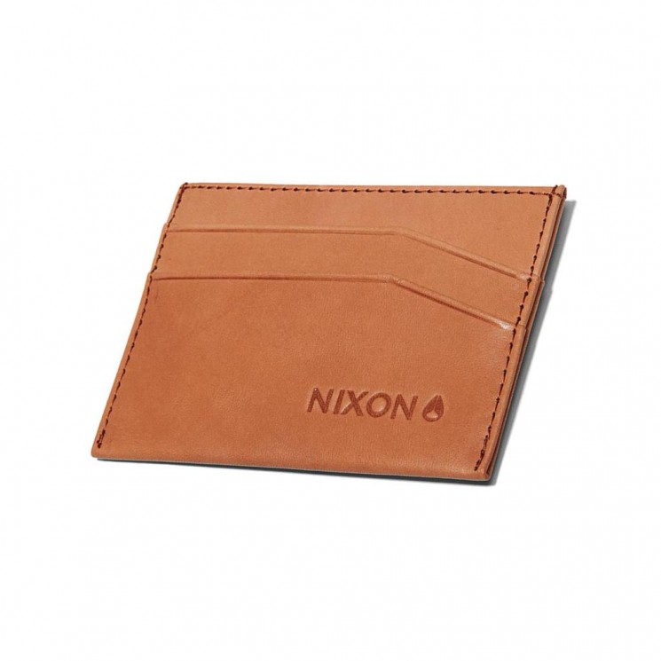 Billetero Nixon Flaco Leather Card Camel