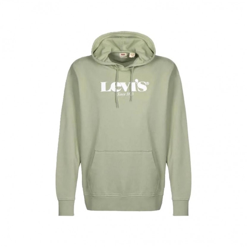 Sudadera Levis T3 Relaxed Graphic Hoodie Verde