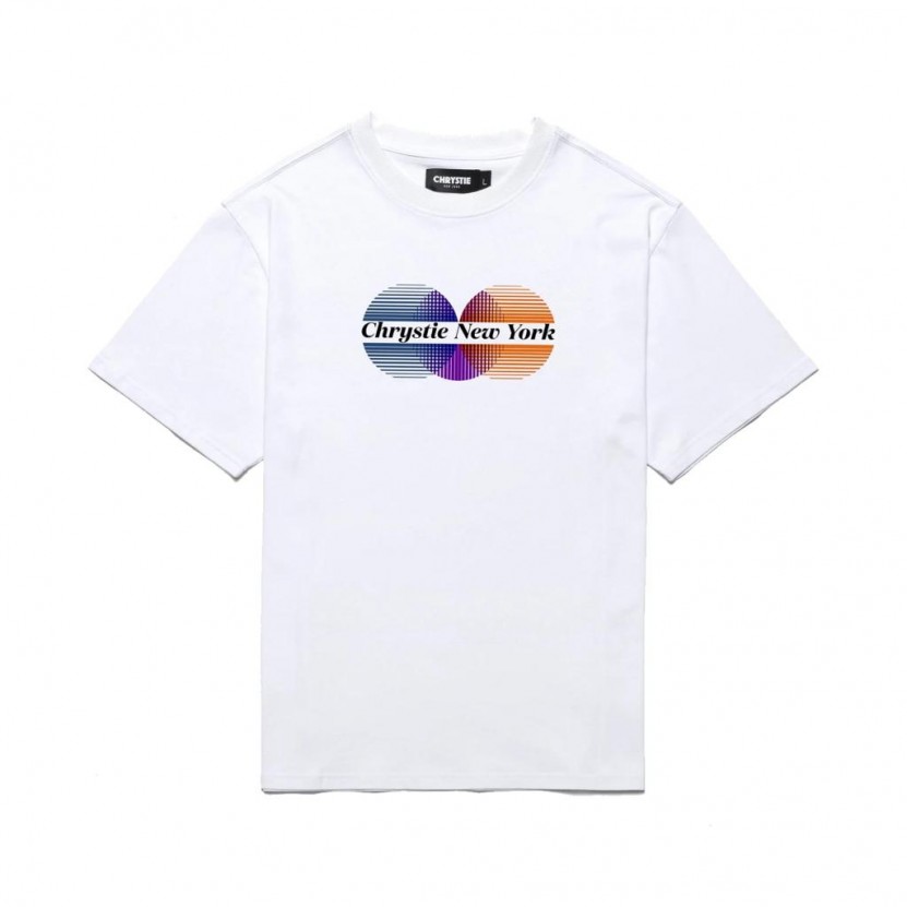 Camiseta Chrystie NYC Circle Logo T Shirt Blanca