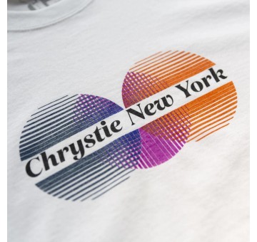 Camiseta Chrystie NYC Circle Logo T Shirt Blanca