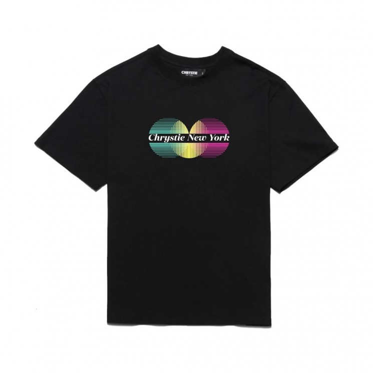 Camiseta Chrystie NYC Circle Logo T Shirt Negra