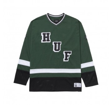 Sudadera HUF Star Hockey Jersey Verde Silueta Frontal