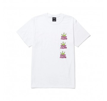 Camiseta HUF Stack Crown Tee Blanca Frontal