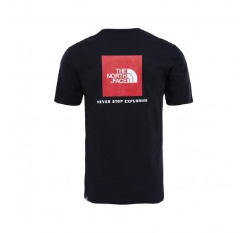 Camiseta The North M SS Red Box Tee Negra Silueta Trasera