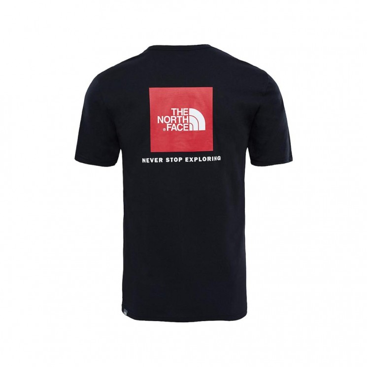 Camiseta The North M SS Red Box Tee Negra Silueta Trasera