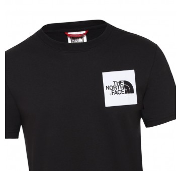 Camiseta The North Face M SS Fine Tee Negra Detalle