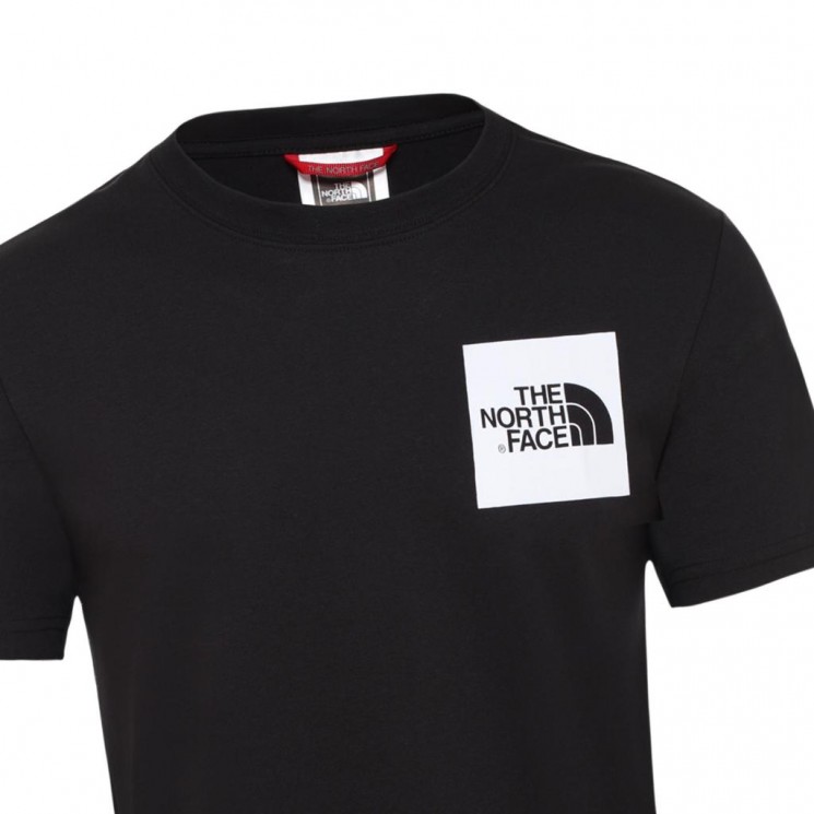 Camiseta The North Face M SS Fine Tee Negra Detalle