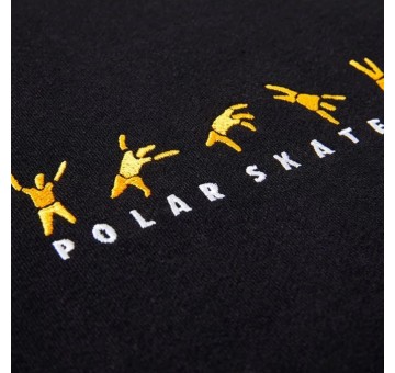 Sudadera Polar Skate Cartwheel Crewneck Negra Detalle