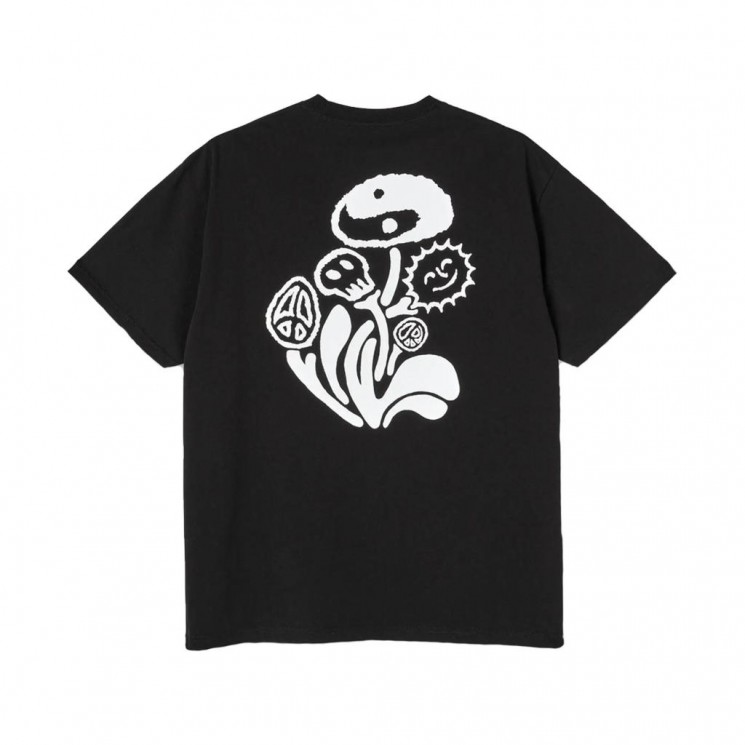 Camiseta Polar Skate Trippin Tee Negra Parte Trasera