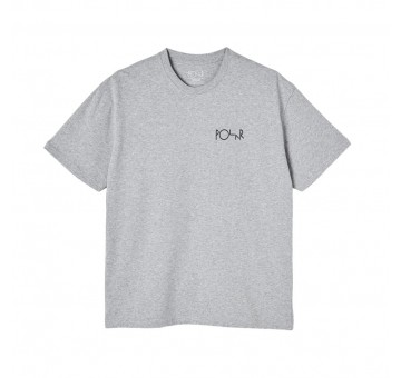 Camiseta Polar Skate 3 Tone Fill Logo Tee Gris Silueta Frontal