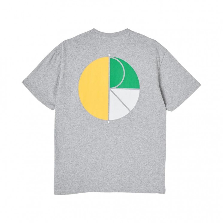 Camiseta Polar Skate 3 Tone Fill Logo Tee Gris Parte Trasera