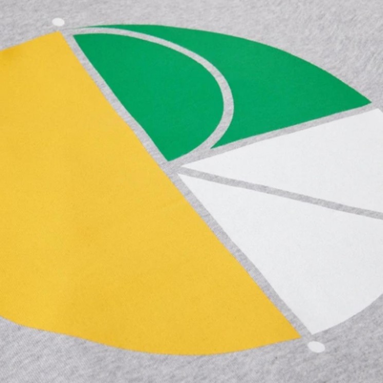 Camiseta Polar Skate 3 Tone Fill Logo Tee Gris Detalle