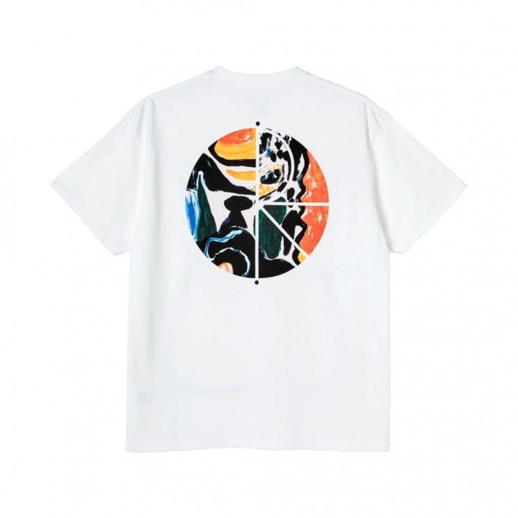 Camiseta Polar Skate Facescape Fill Logo Tee Blanca Parte Trasera