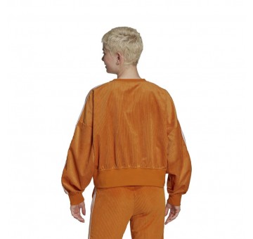 Sudadera Adidas Adicolor Classics Corded Sweatshirt Naranja Modelo Trasera