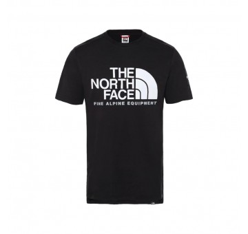 Camiseta The North Face M SS Fine Alpine 2 Negra Silueta Frontal