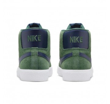 Zapatillas Nike SB Zoom Blazer MID Noble Green Midnight Navy Parte Trasera