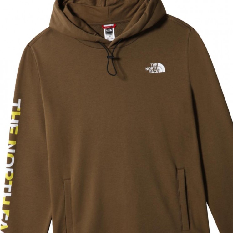 Sudadera The North Face M Hoodie Graphic PH1 Military Olive Detalle