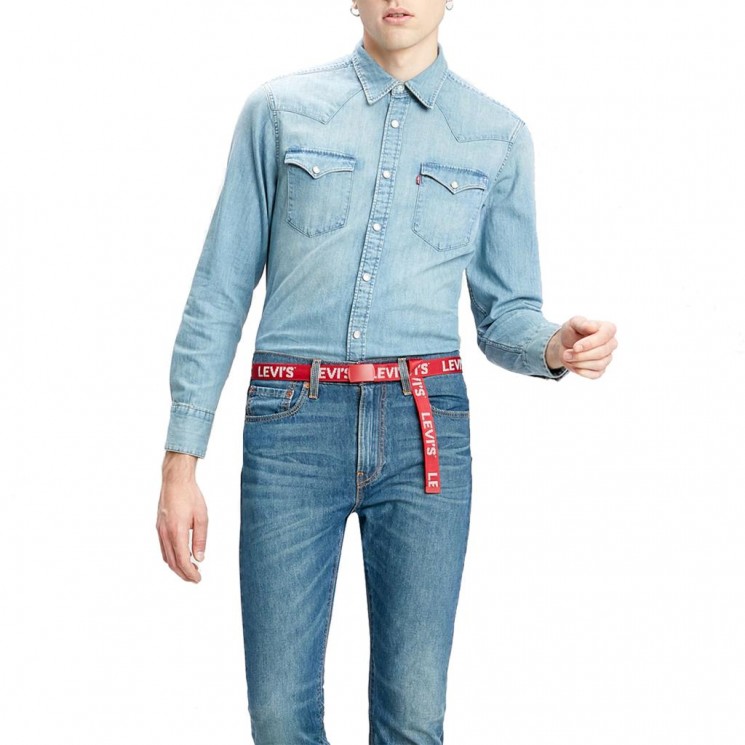 Camisa Levis Barstow Western Standard Red Cat Stone