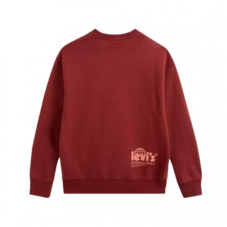 Sudadera Levis Relaxed Graphic Crew Fired Brick