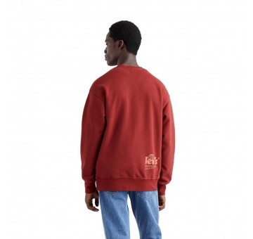 Sudadera Levis Relaxed Graphic Crew Fired Brick