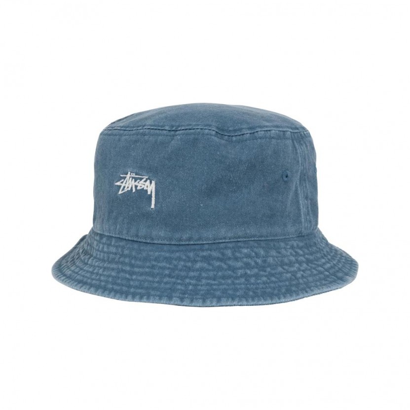 Sombrero Stussy Washed Stock Bucket Hat Azul
