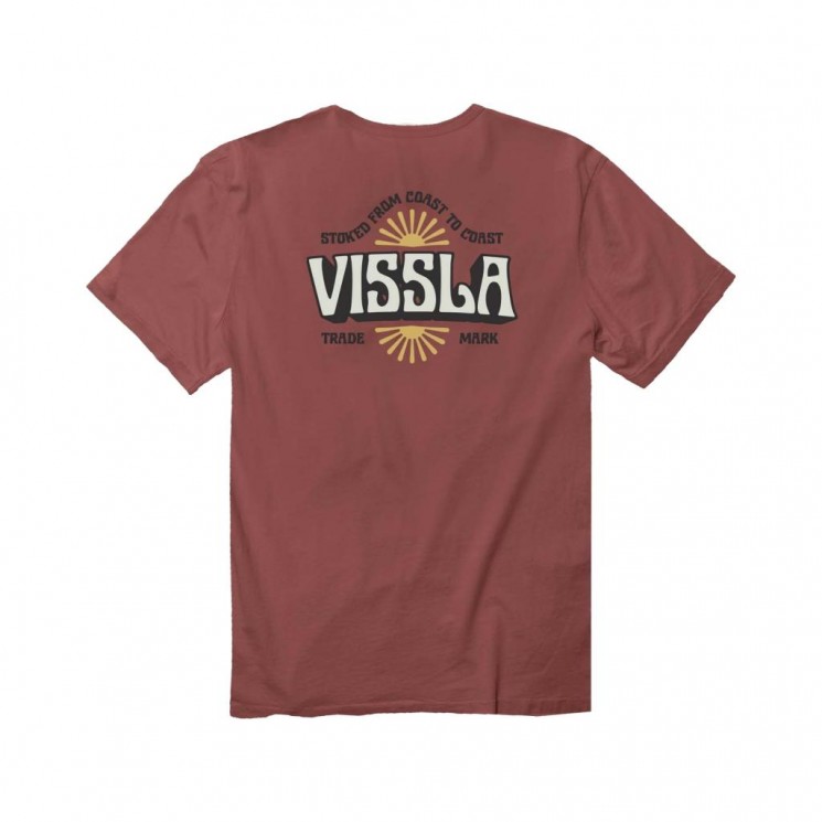Camiseta Vissla Coast to Coast Rusty Red