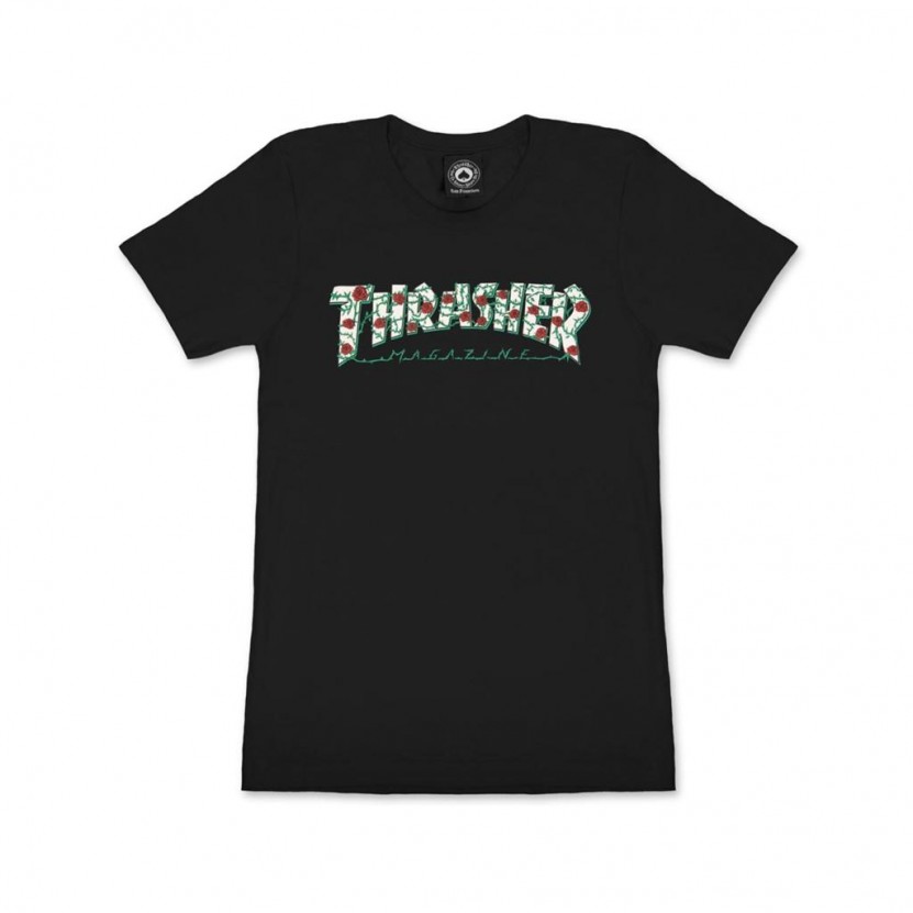 Camiseta Thrasher Roses Tee Negra