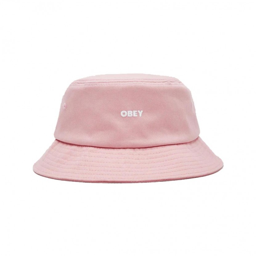 Sombrero Obey Bold Twill Bucket Hat Rosa