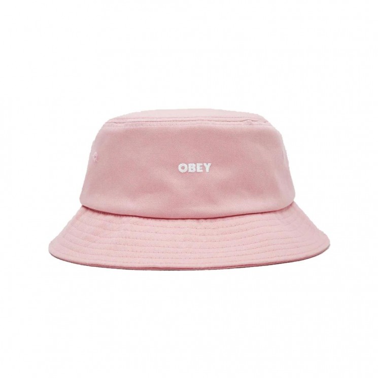 Sombrero Obey Bold Twill Bucket Hat Rosa
