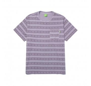Camiseta HUF Cooper Stripe SS Knit Top Dust Purple
