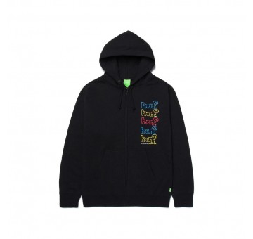 Sudadera HUF Drop Out Stack F Z Hoodie Black