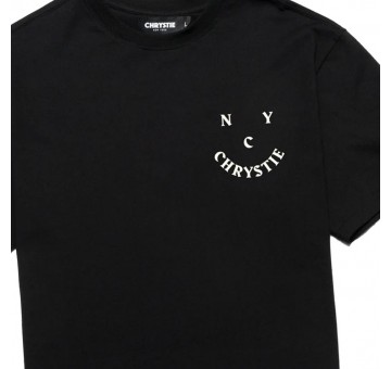 Camiseta Chrystie NYC Smile Logo Negra