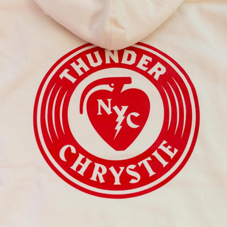Sudadera Chrystie NYC Thunder x Chrystie Circle Logo Bone