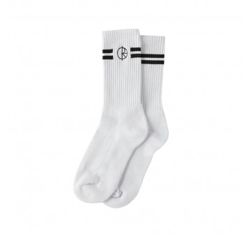 Calcetines Polar Skate Stroke Logo Socks Blancos