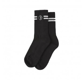 Calcetines Polar Skate Stroke Logo Socks Negros