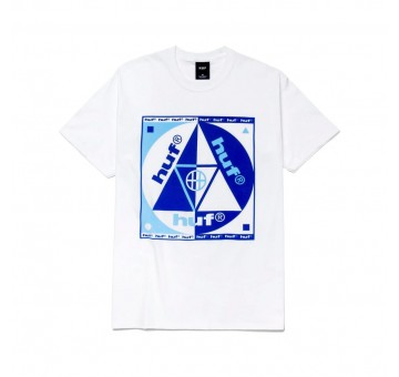 Camiseta HUF Blue Code S S Tee White