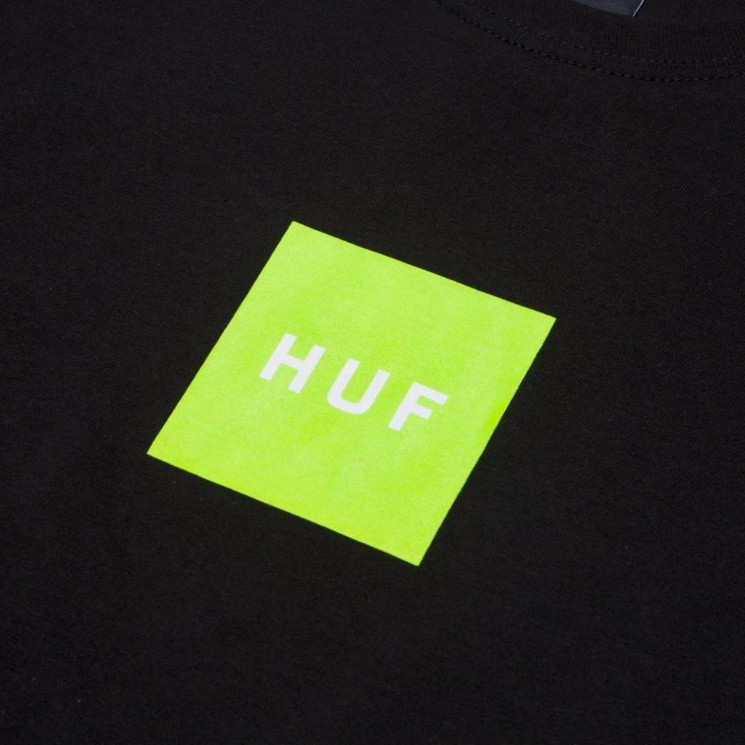 Camiseta HUF Essentials Box Logo S S Tee Black