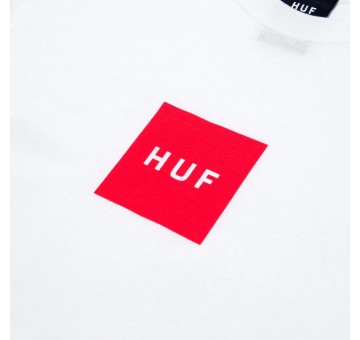 Camiseta HUF Essentials Box Logo S S Tee White