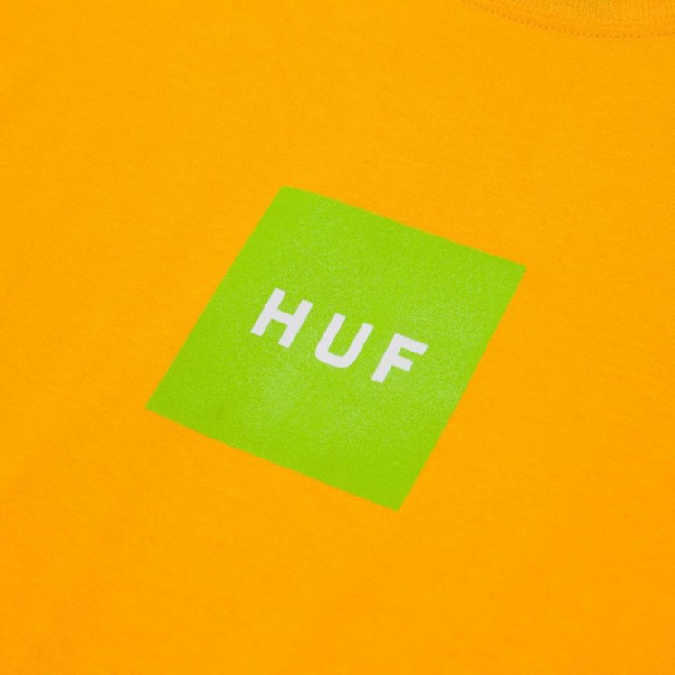 Camiseta HUF Essentials Box Logo S S Tee Lemon Yellow