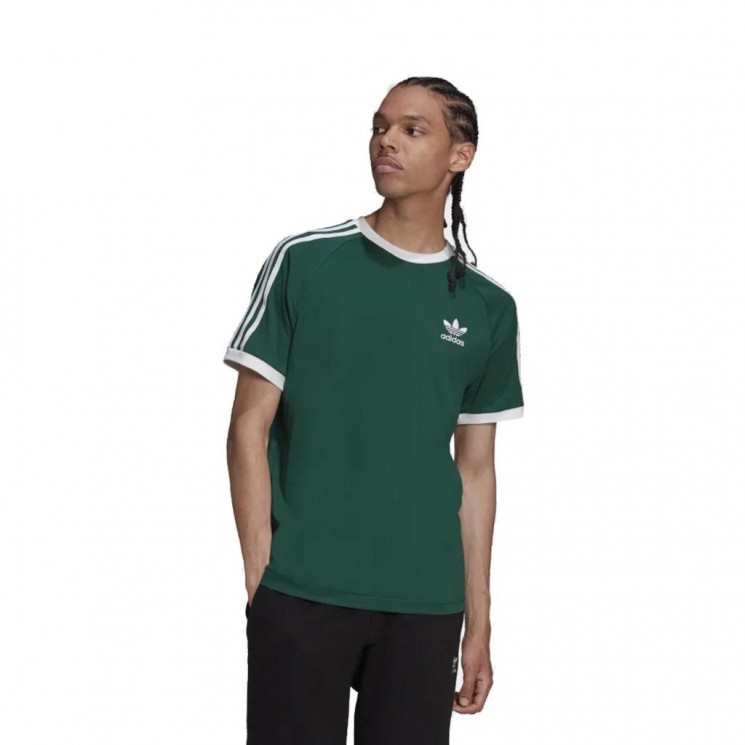 Camiseta Adidas 3 Stripes Tee Colegiate Green