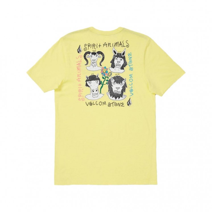 Camiseta Volcom Surf Vitals Animal SS Glimmer Yellow